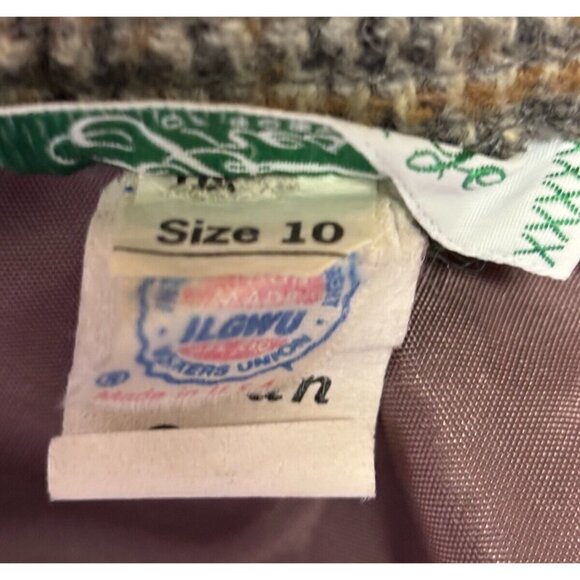 Vintage Prestige of Boston Houndstooth Maxi Skirt with Belt and Pockets Size 10 - Picture 7 of 7